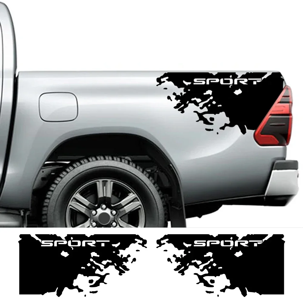 

Боковая кровать пикапа и верхняя часть кузова в полоску, графический комплект для Ford F150 Dodge Ram Isuzu Dmax GWM Cannon, наклейка с автотюнингом