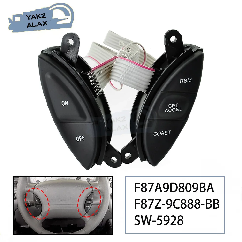 For Ford Explorer Sport Trac Ranger F150 1998 1999 2000 2001 2002 2003 Steering Wheel Cruise Control Switch F87A9D809BA SW-5928