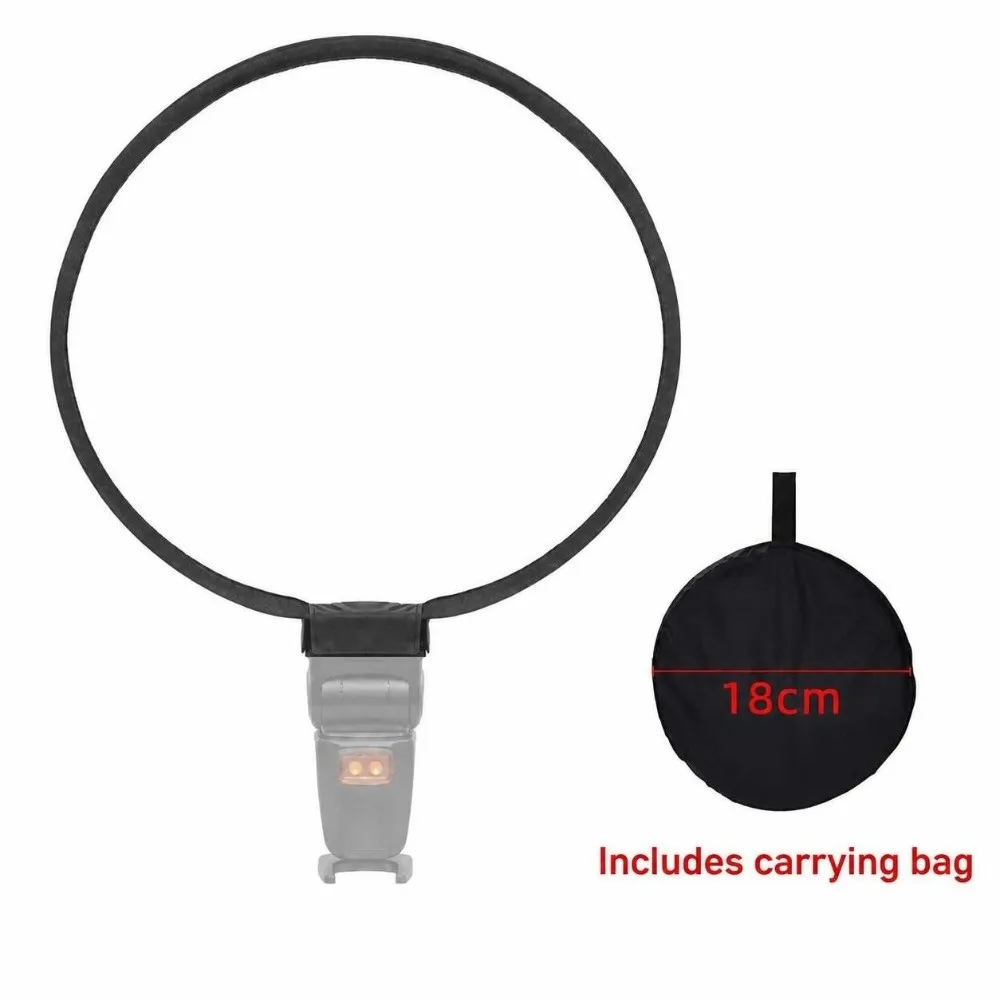 42cm Flash Softbox Diffuser Round Cone Shape Collapsible Flash Bounce Diffuser Lightweight Portable Flash Softbox