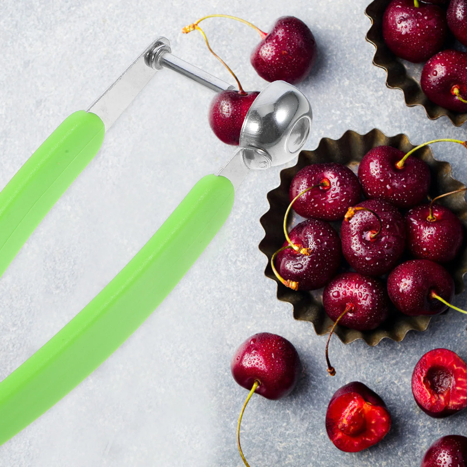 

2Pcs Stainless Steel Red Date Corer Professional Cherry Pitter Wear-Resistant Practical Kitchen Accessory