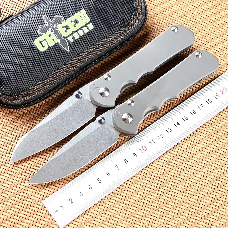 Складной нож Green Thorn Inkosi VG10 Blade TC4, титановая ручка, карманный фруктовый резец для повседневного использования, кемпинга, охоты, выживания