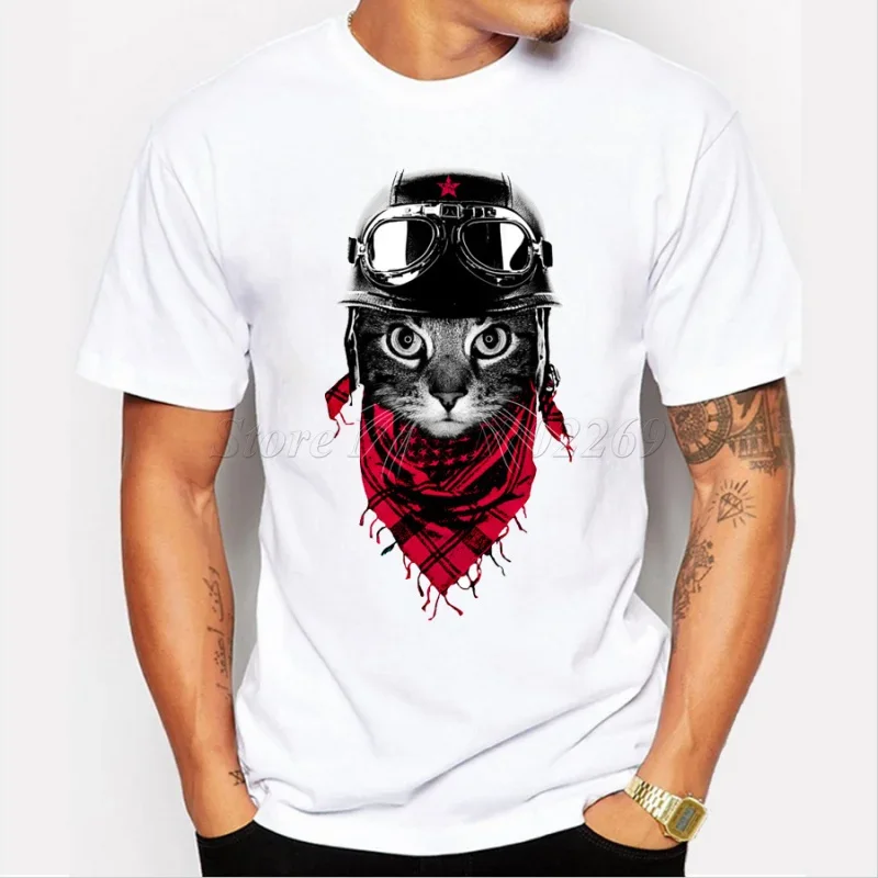 Camiseta Hipster à manches courtes pour hommes, motivo Animal humorístico, diseño chat/hibou/Panda Friggin, personalizada