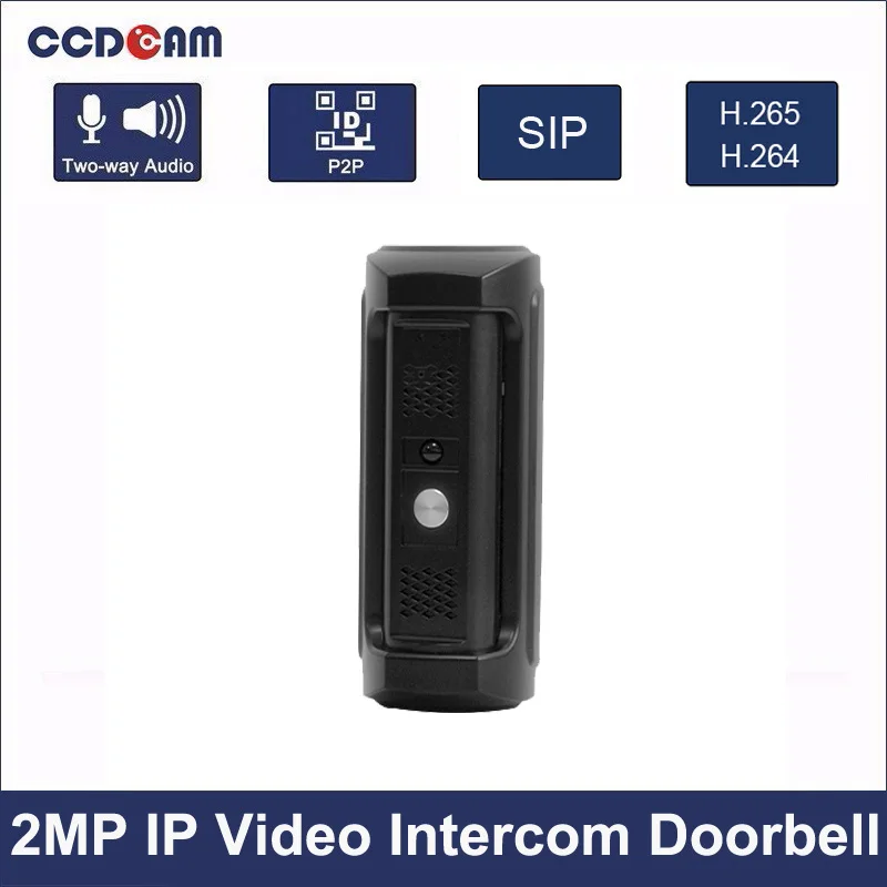 Motion detection Doorbell Proof Vandal-Resistant IP Video Intercom Door Station H.265  CGI SIP and ONVIF support App