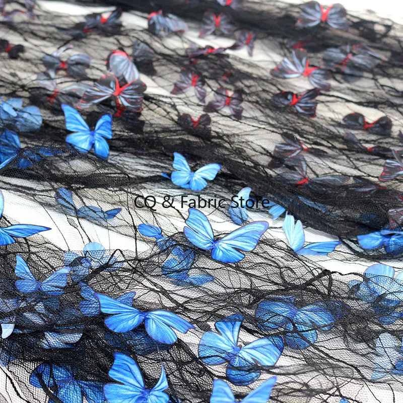 

Net Gauze Fabric Butterfly Pattern Net Fabric For Dress Wedding Decoration DIY Children's Clothing Skirt Material Mesh Fabric