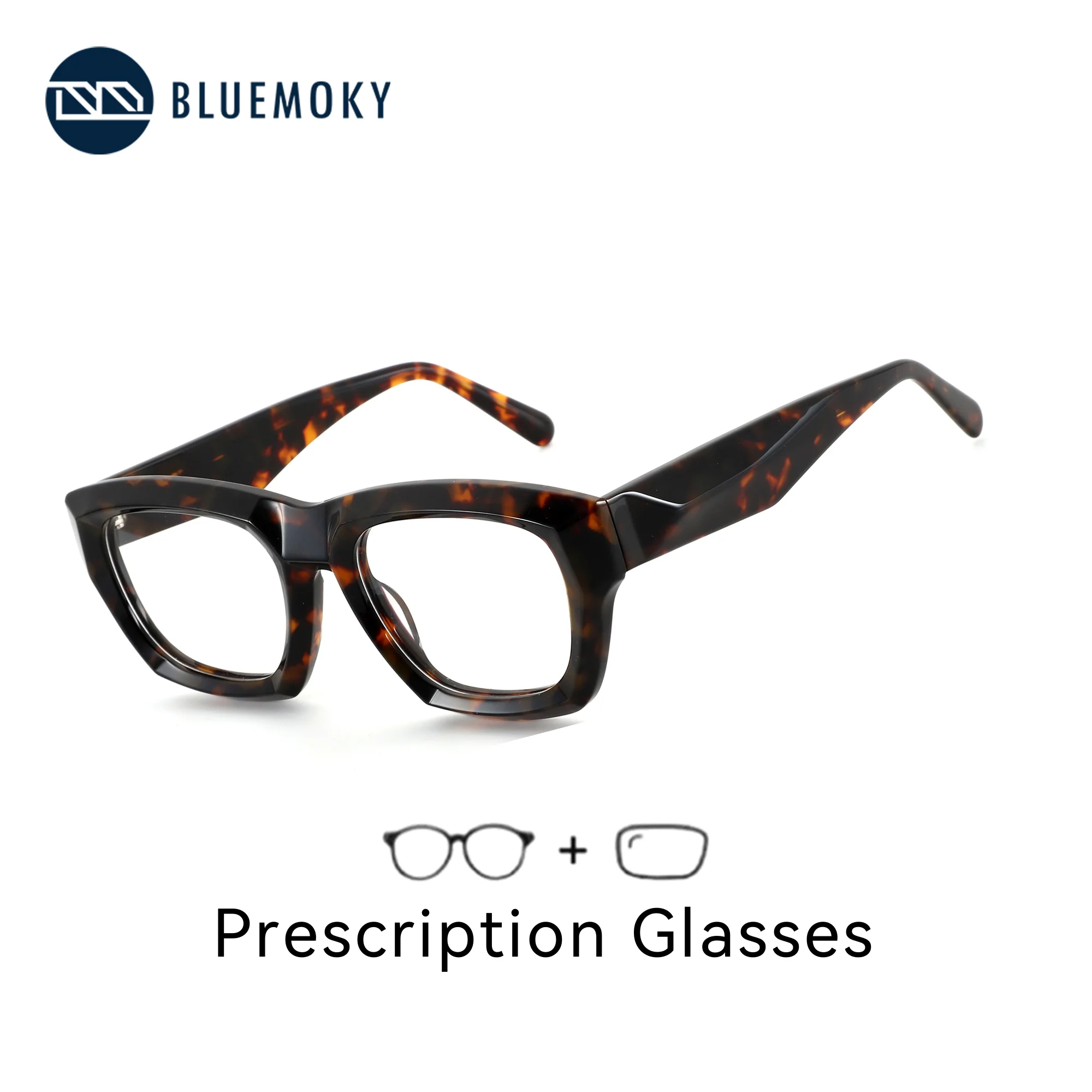 

BLUEMOKY Fashion Acetate Square Prescription Glasses For Women Progressive Optical Eyeglasses Photochromic/Myopia Eyewear