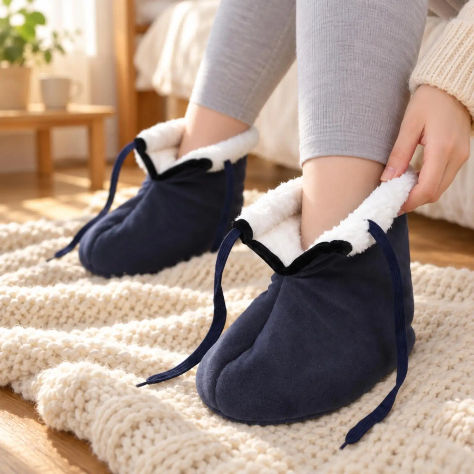 Winter Leg Warmer for Foot Cast and Dressing Cover with Adjustable Cuff for Comfortable Heel Support
