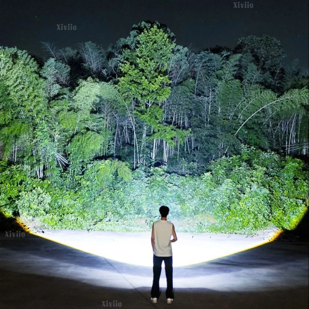 680000000LM مشاعل قوية للغاية 10000mah مصباح قابل لإعادة الشحن تكبير 4 كجم شعلة تكتيكية خفيفة قوية مصباح يدوي قوي للغاية مصباح يدوي عالي الطاقة #2