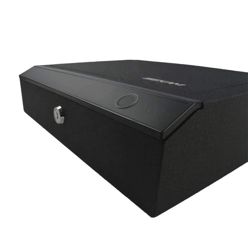 Biometric Gun Safes, Quick Access Gun Lock Box with Fingerprint & Digital Keypad, Handgun Safe with Auto Open Lid, Bedside Car