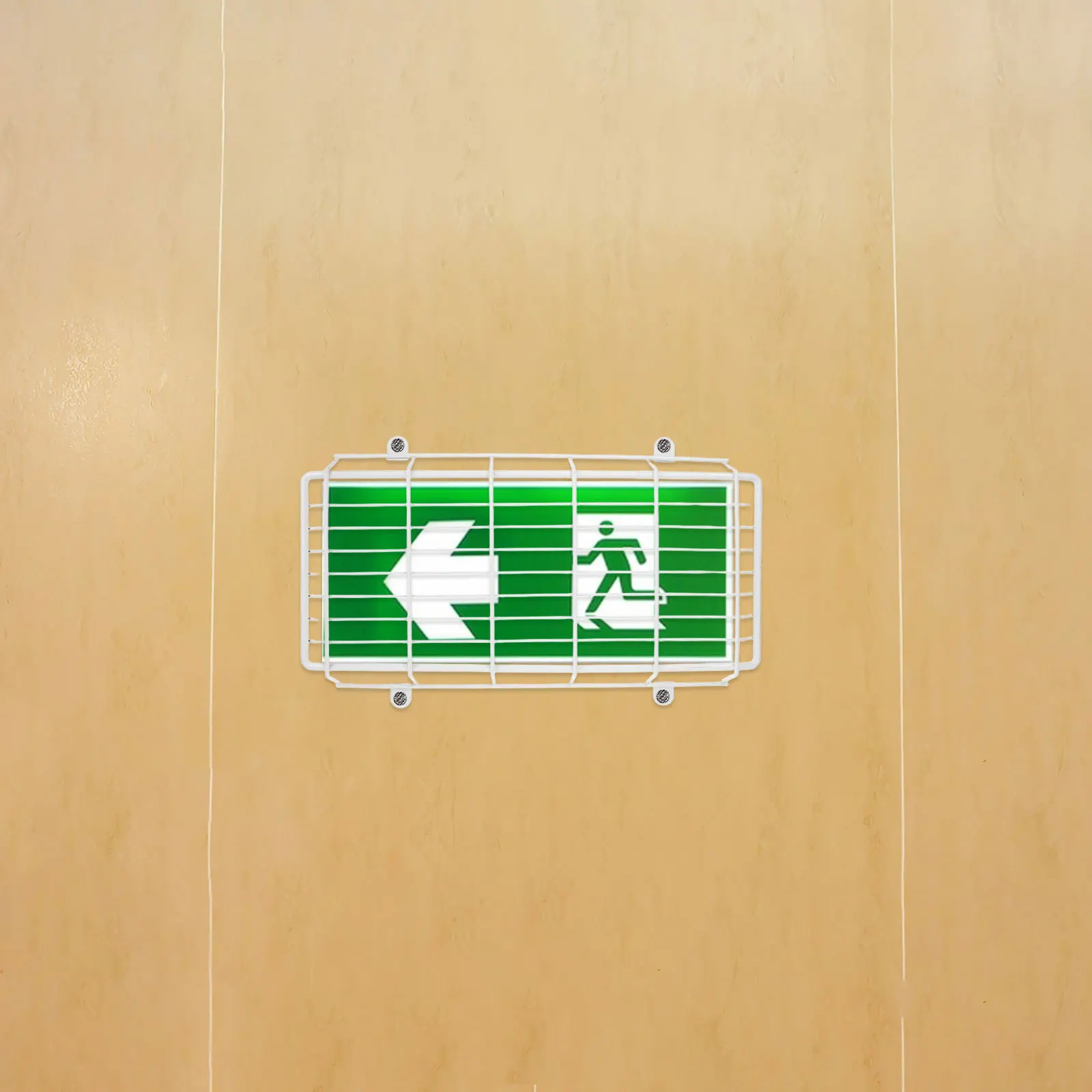 Exit Sign Protective Cage Iron Wire Guard For Emergency Light Wall Mounted Damage Resistant Cover Commercial Gym School Office