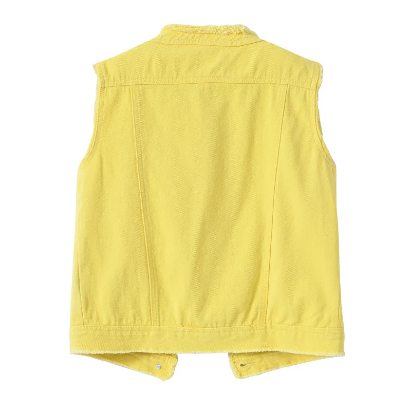 2026 Spring Summer Multi-color Denim Vest Women Short Waistcoat S-5XL Jean Coat O-neck Outerwear Casual Top Student Vest Jackets