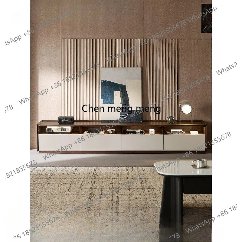 

Modern Italian all-solid wood living room TV cabinet household floor storage storage drawer cabinet