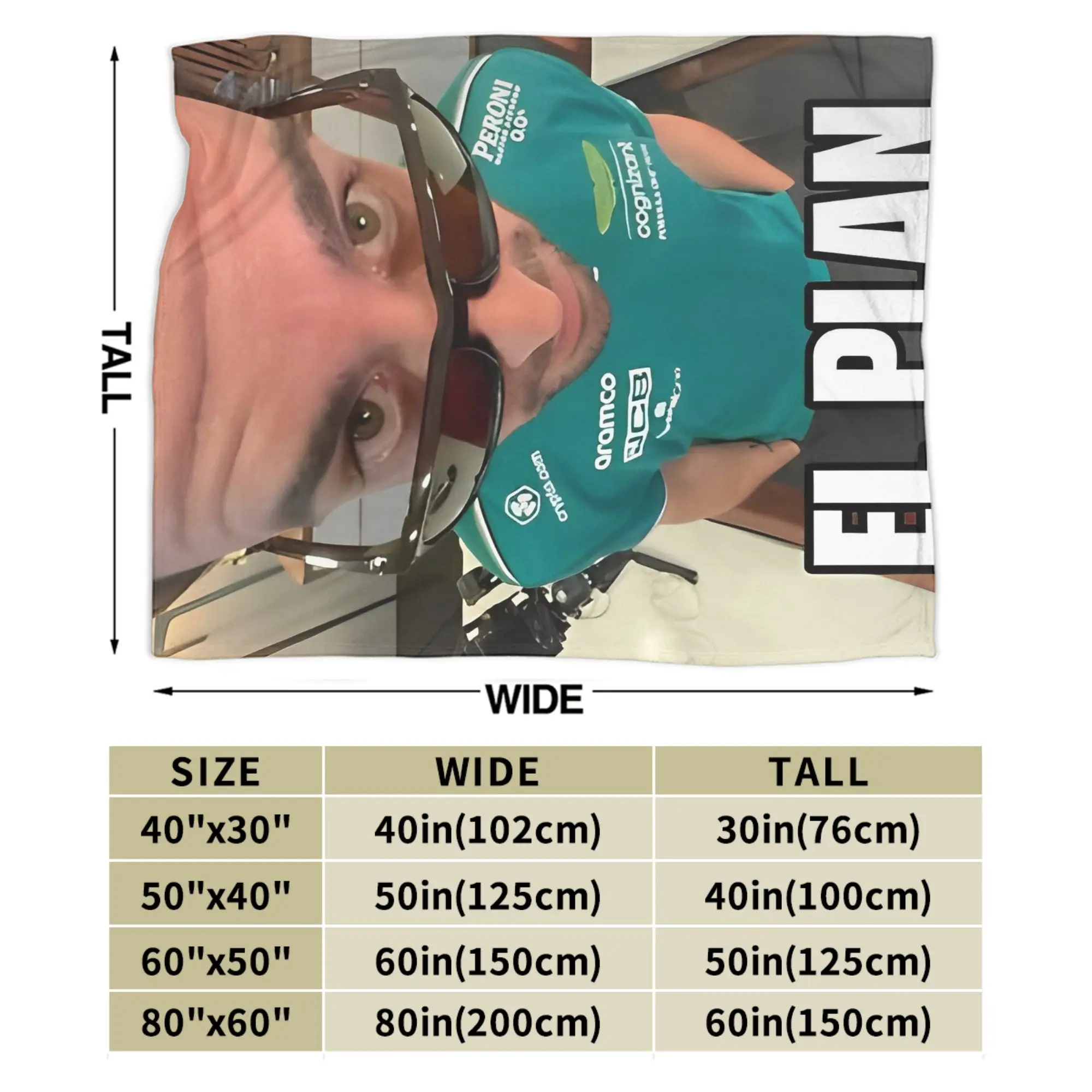 El Plan Fernandos Alonsos بطانية السفر مكتب الفانيلا رمي بطانية للأريكة كرسي لينة دافئة مخصصة جودة المفرش