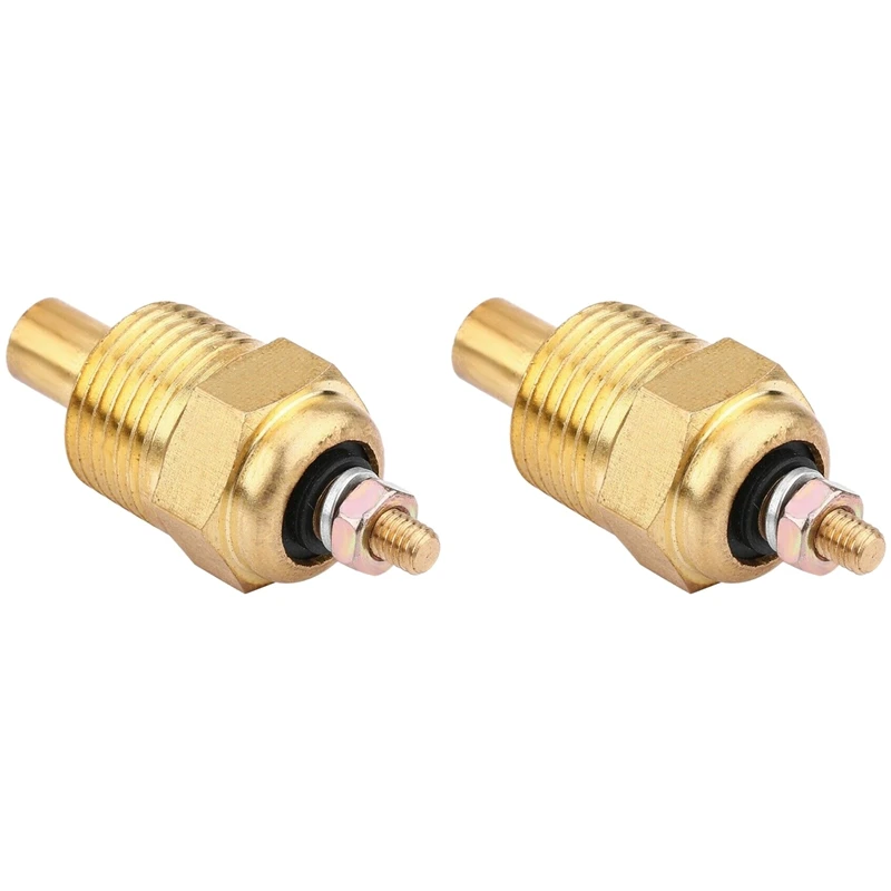 2X Sensor de temperatura del agua dorado reemplazar para Mercury Mercruiser 806490T Sierra 18-5897 Mallory 9-42400