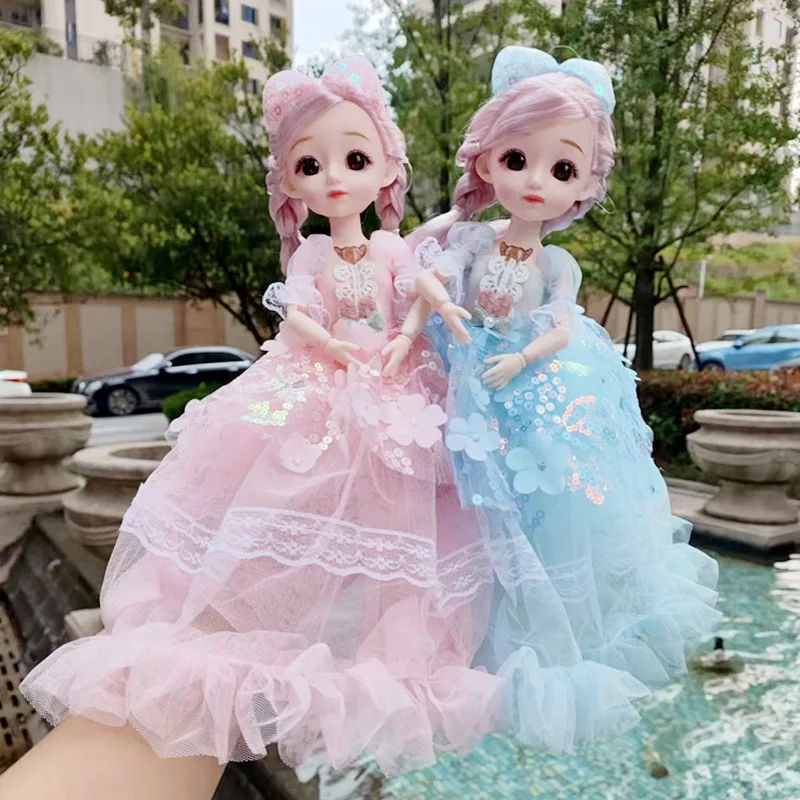 30cm Girl Princess Doll Toy Multi-jointed Movable Beautiful Wedding Dress With Music Princess Doll Kids Play House Toys Gifts