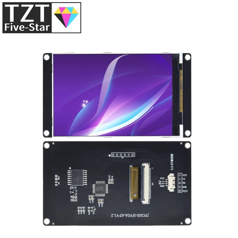 

TZT 3.5 Inch TFT 320*480 Resolution 3.3V-5V UART MCU Serial Communication Flash 64MB Without Touth For Arduino UNO R3 MEGA