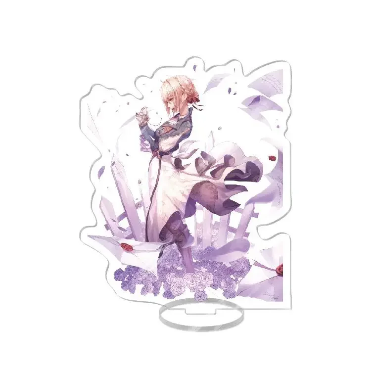 16CM Anime Violet Evergarden Acrylic Stand Model Toys Laser Figure Decoration Action Collectible Toy