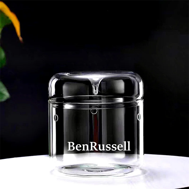 Micro Landscape Glass Bottles With Dew Collection Cover Glass Vase Landscaping Succulent Moss Bansai Landscape Glass Terrarium