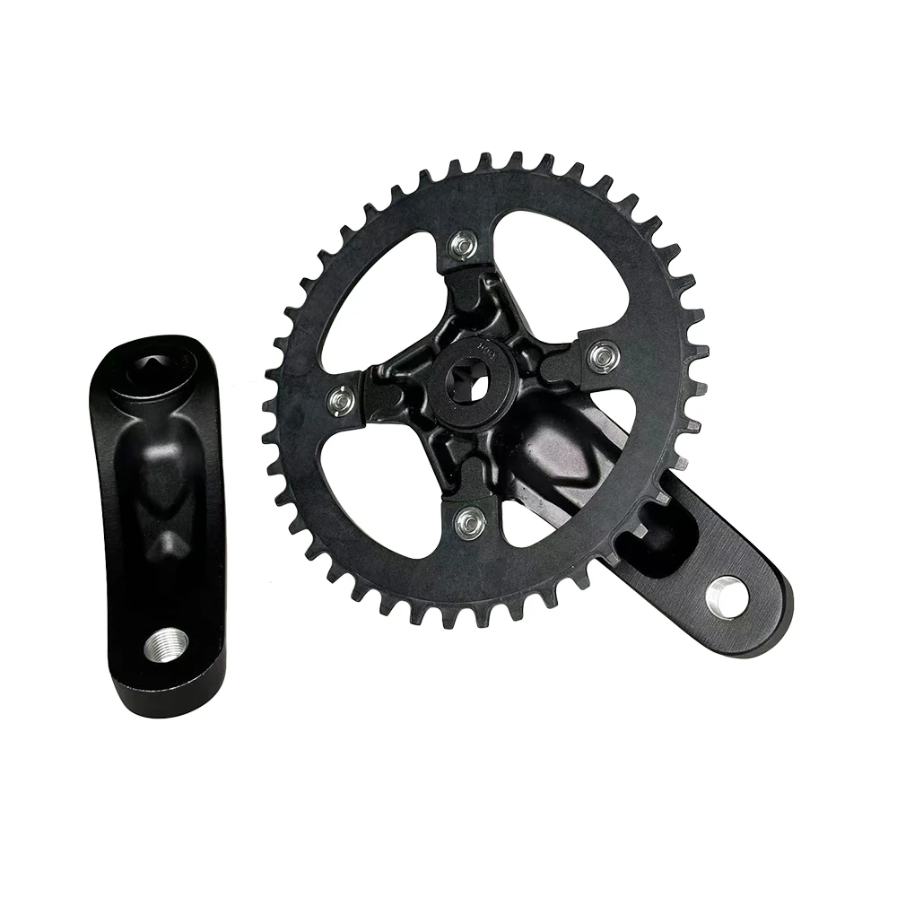 104 BCD MTB Kind Kinder Mountainbike Kurbelgarnitur Single Speed Kurbelgarnitur 127 140 152 160 165 175 mm Vierkantkegel 40/42T Kettenblatt – Detail 8