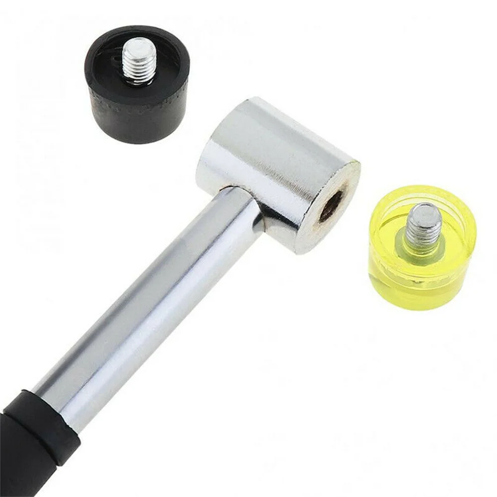 25/30/35/40mm Rubber Hammer Head Replacement Car Dent Repair Hand Tool Round Rubber Hammer Head Yellow