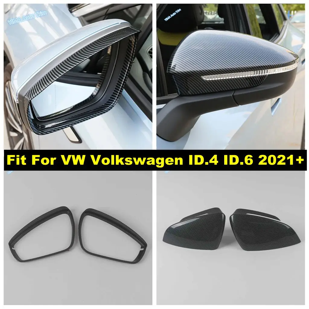 

ABS Outside Car Rearview Mirror Protector Cover Trim Fit For VW Volkswagen ID.4 ID.6 2021 2022 2023 2024 2025 Accessories