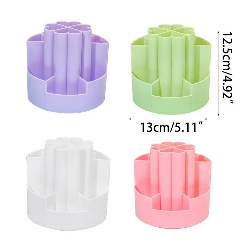 ภาชนะใส่ปากกาพลาสติกหมุนได้โต๊ะแต่งหน้าแปรงที่ใส่ปากกาเก็บถ้วยโต๊ะเครื่องเขียนออแกไนเซอร์โต๊ะออแกไนเซอร์ปากกา Y9RF