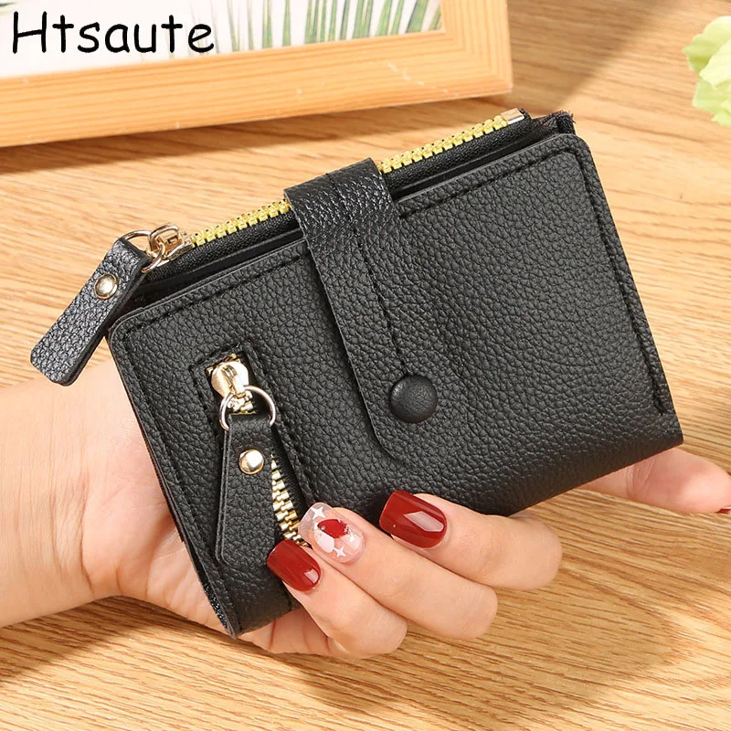 

New Women Wallets Short Card Holder Top Quality Female Zipper Purse Big Capacity Coin Bag Card Holder Ladies Money Clips