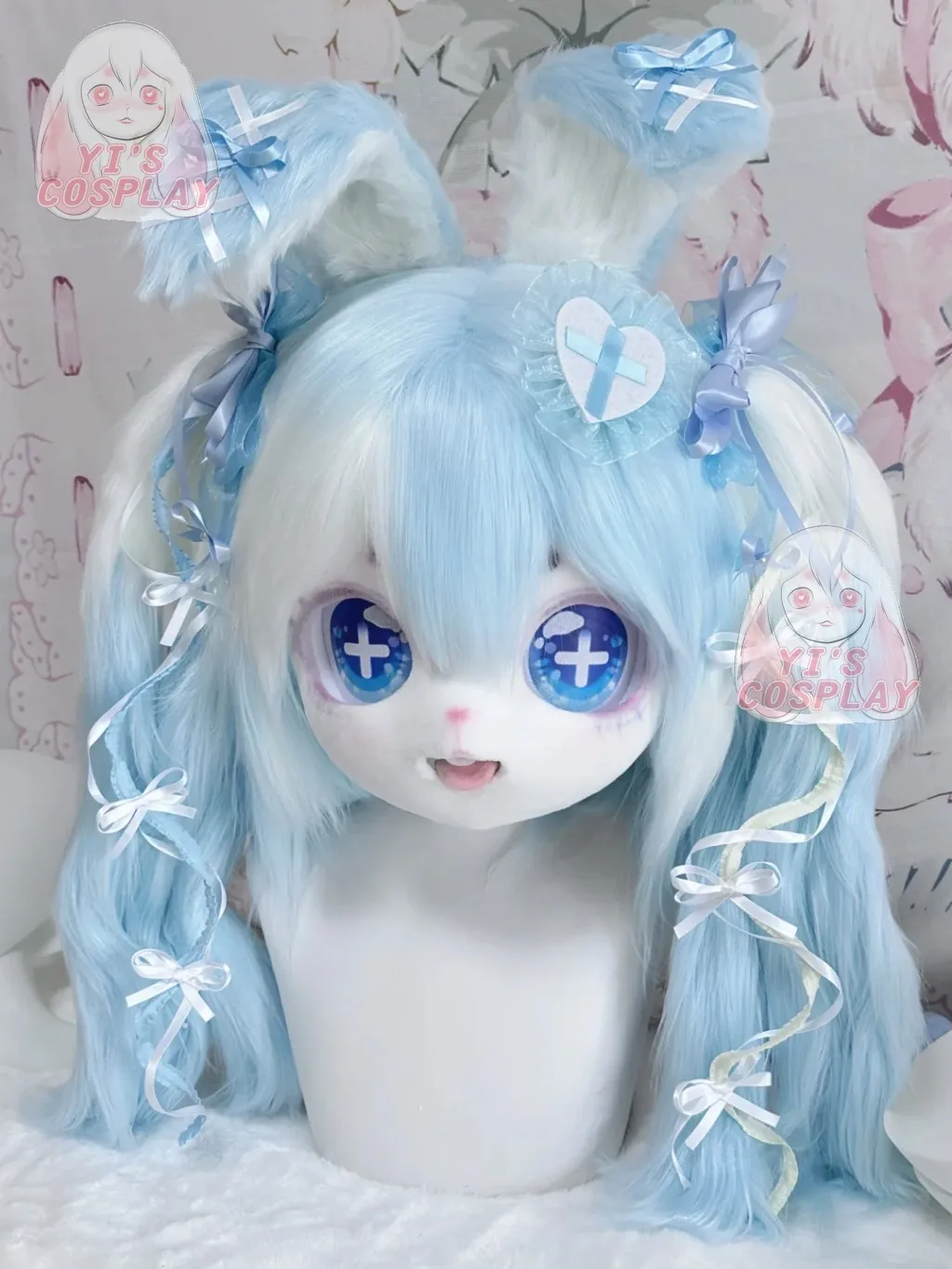 

Yis cosplay Custom Furry head Kigurumi Head Cosplay Kemono Fursuit Handmade Headsets Beast Customized Fursuit Kemono Head