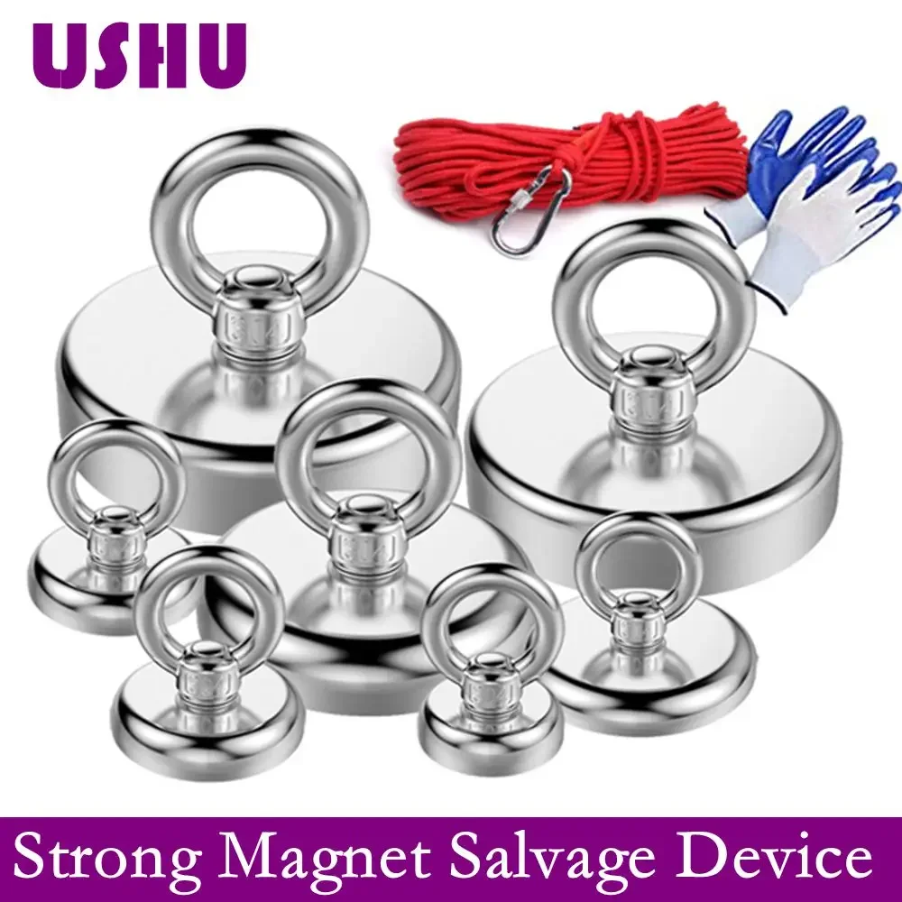 

Strong Magnet Hook neodymium magnet Deep Sea Fishing Magnet Bracket Ring search magnet Pull weight 32-170KG