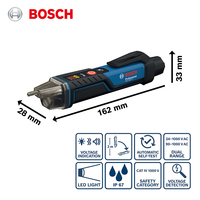 Bosch voltage tester Non contact voltage testing pen Lighting function Battery notification Test result indicator light