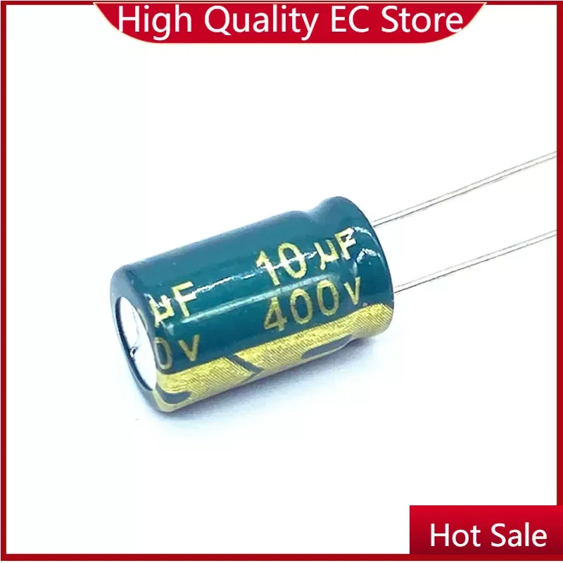 Aluminum electrolytic capacitor 10pcs/lot 10uf400V size 10*17mm 400V 10uf 20% capacitor