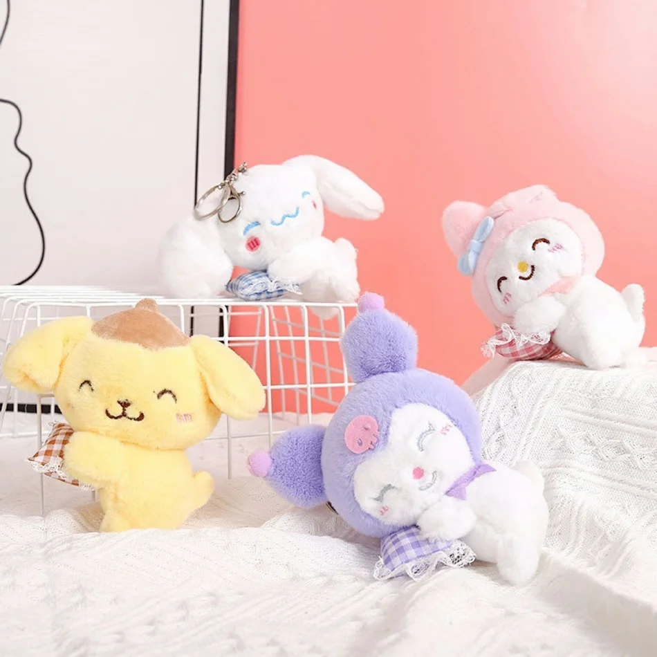 

13 см Sanrio My Melody Cinnamoroll Kuromi Hello Kitty пурин плюшевый аниме Kawaii Plushie брелок сумка декоративная кукла детский подарок игрушка