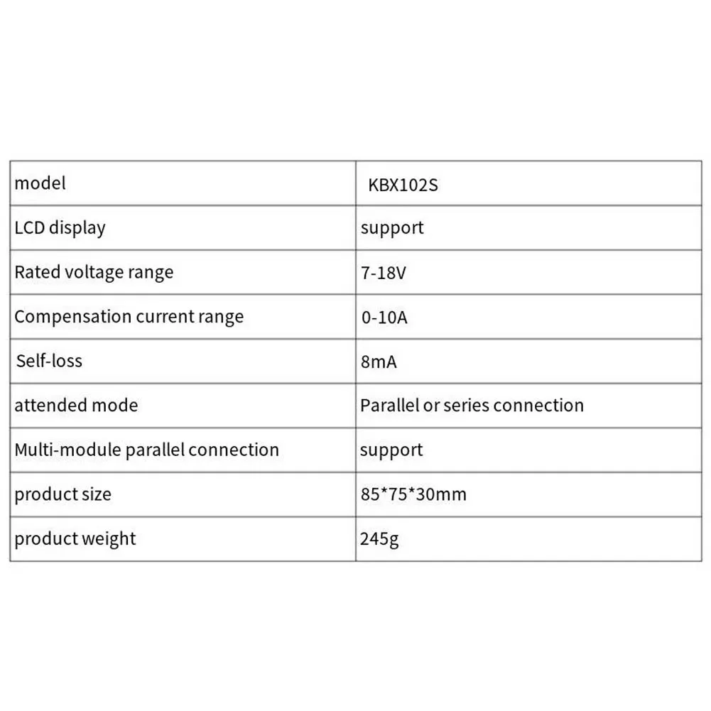 وحدة تحكم جهد موازن البطارية من سلسلة KBX102S 24 فولت مع شاشة LCD تعويض الطاقة التلقائي لأداء مثالي