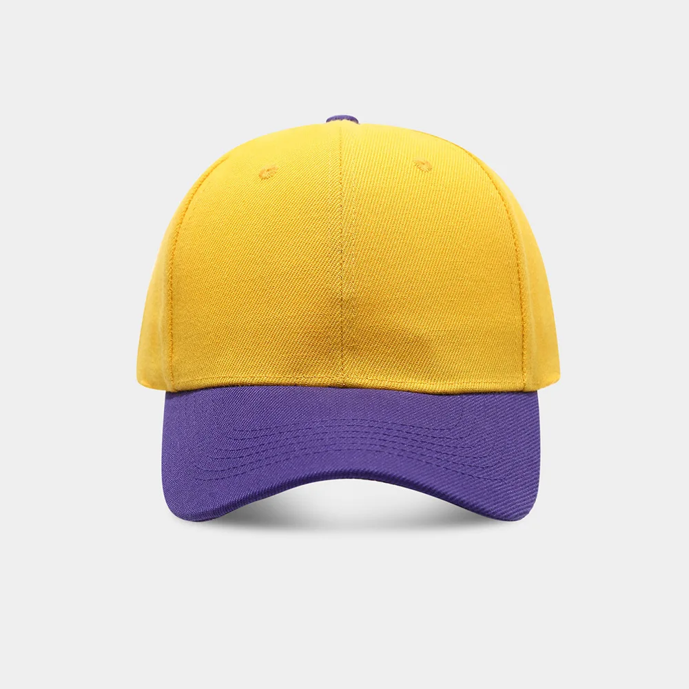 Customized Printed Logo Baseball Cap Men Women Solid Color Blocking Casual Sport Hat Outdoor Sun Protection Dad Caps view 2