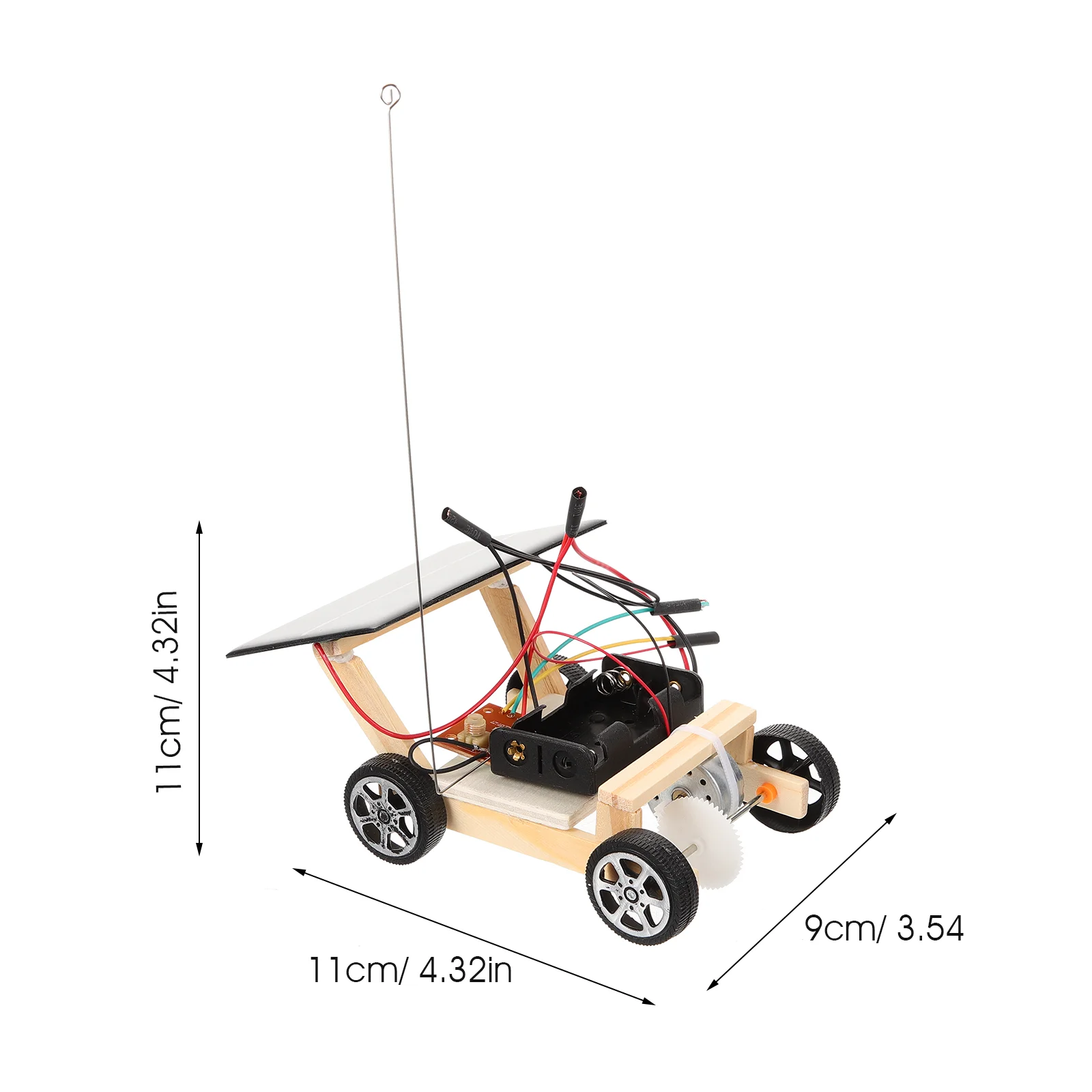 Wooden DIY Solar Powered RC Car Puzzle Assembly Science Vehicle Toys Set for Children diy car solar car