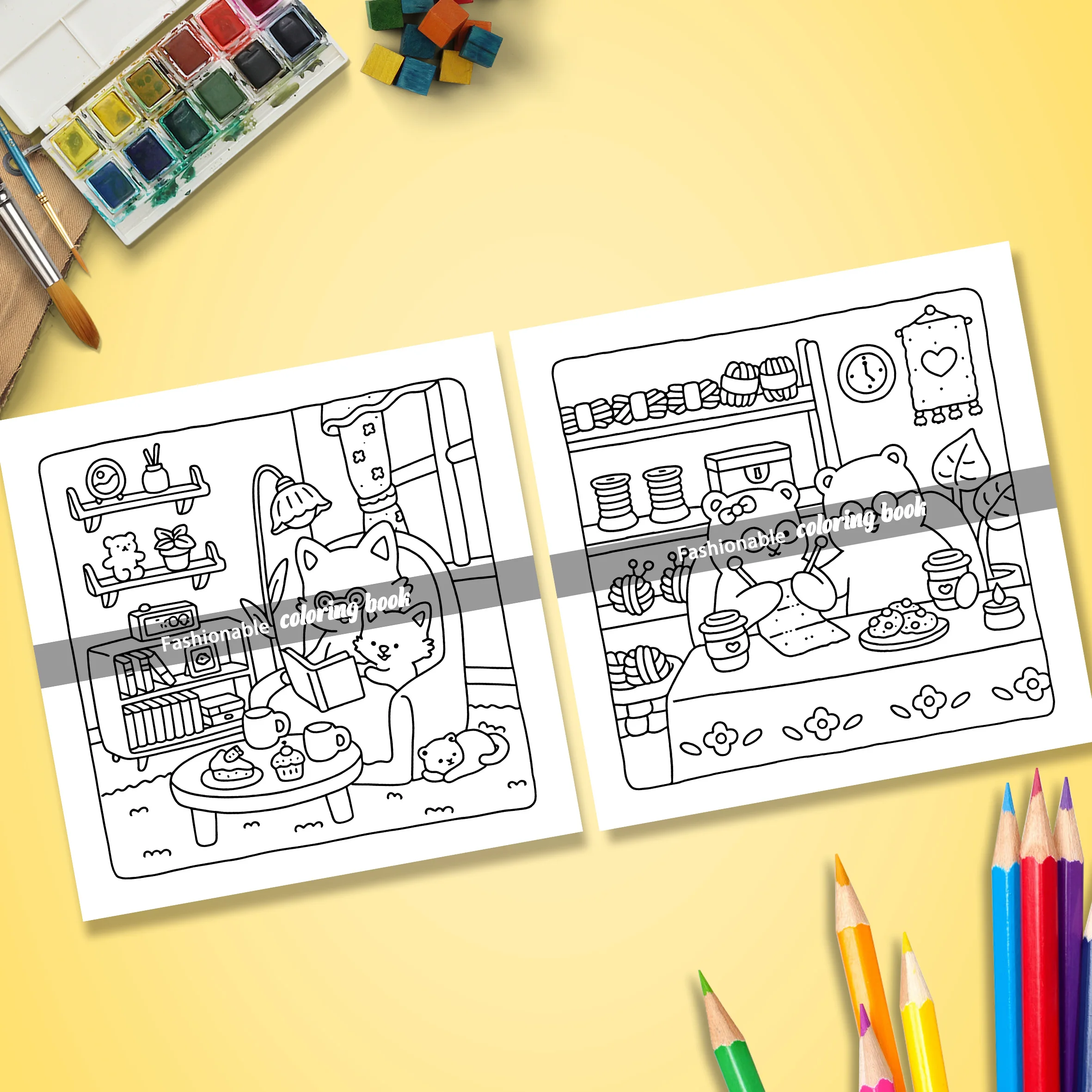 SWEETHEART: Coloring Book for Adults Featuring Cute Cozy Daily Activities for Relaxation (Cozy Spaces Coloring)