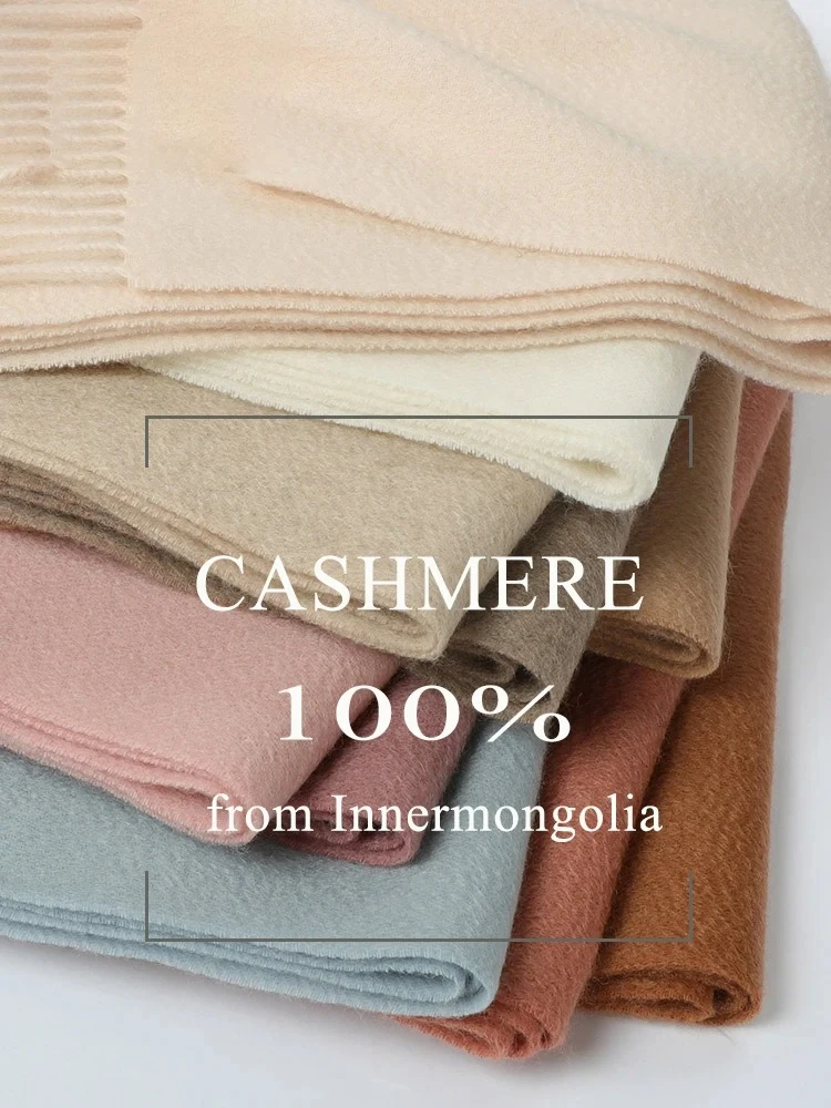 

100% кашемировый шарф для женщин, люксовый бренд, пашмина унисекс для мужчин, однотонный, теплый, осенне-зимний, толстый, настоящий, мягкий, длинный кашемировый шарф