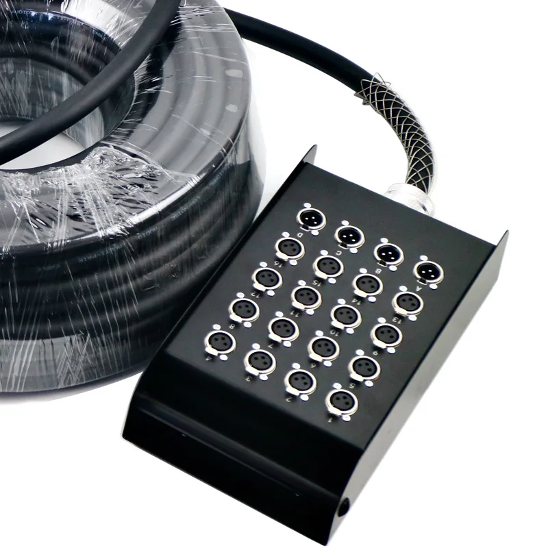 20 channels multi-channel audio signaljunction box 20 stage lighting multi-core performance cable