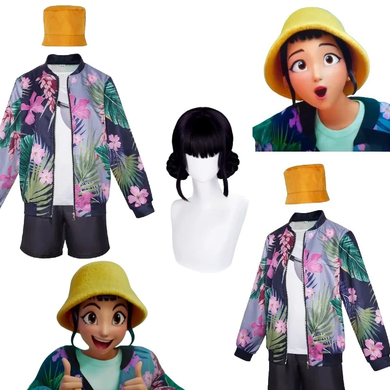 

Zoey Jacket Coat Anime Kpop Demon Hunter Cosplay Fashion Yellow Hat Wig Full Set Stage Performance Role Play Outfit for Women