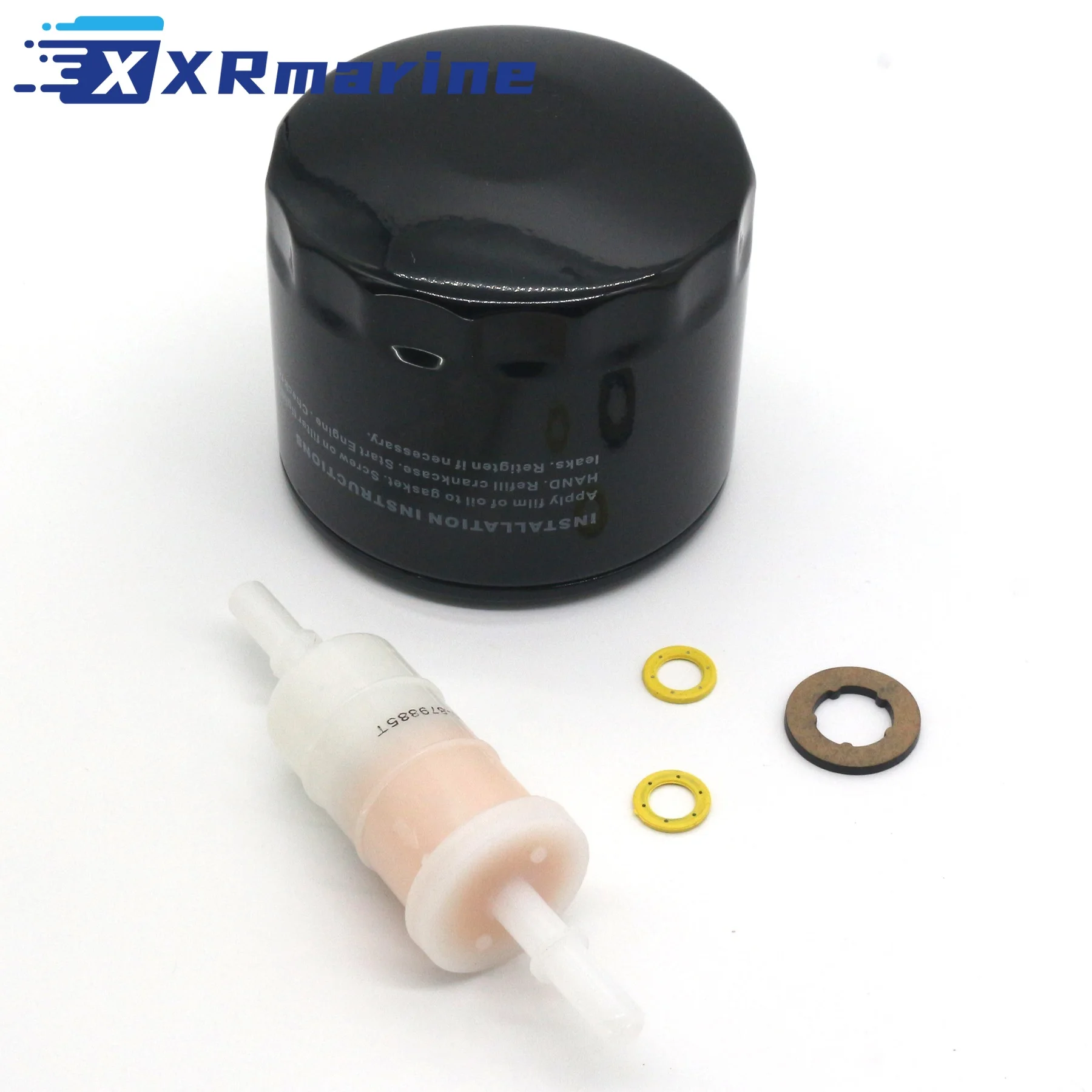 877761K01 Oil Filter & 879885Q Fuel Filter Kit W/ Thermostat for Mercury 75 To 115 HP 1.7L 150 HP EFI Outboard Eninge 8M0097856