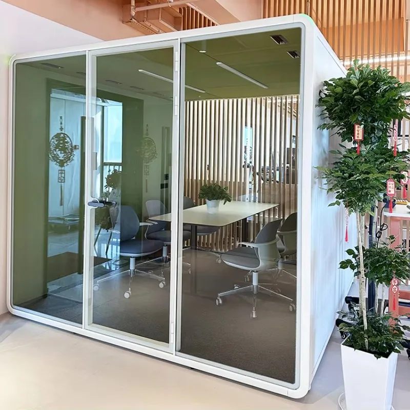 Hot Selling Large Size Acoustic Soundproof Silent Meeting Box Music Booth With Power Charging Plug