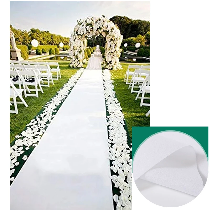 

White Disposable Carpet, Non-Slip Floor Mat, Staircase, Corridor, Office, Large Event, Wedding Event, Hotel Opening