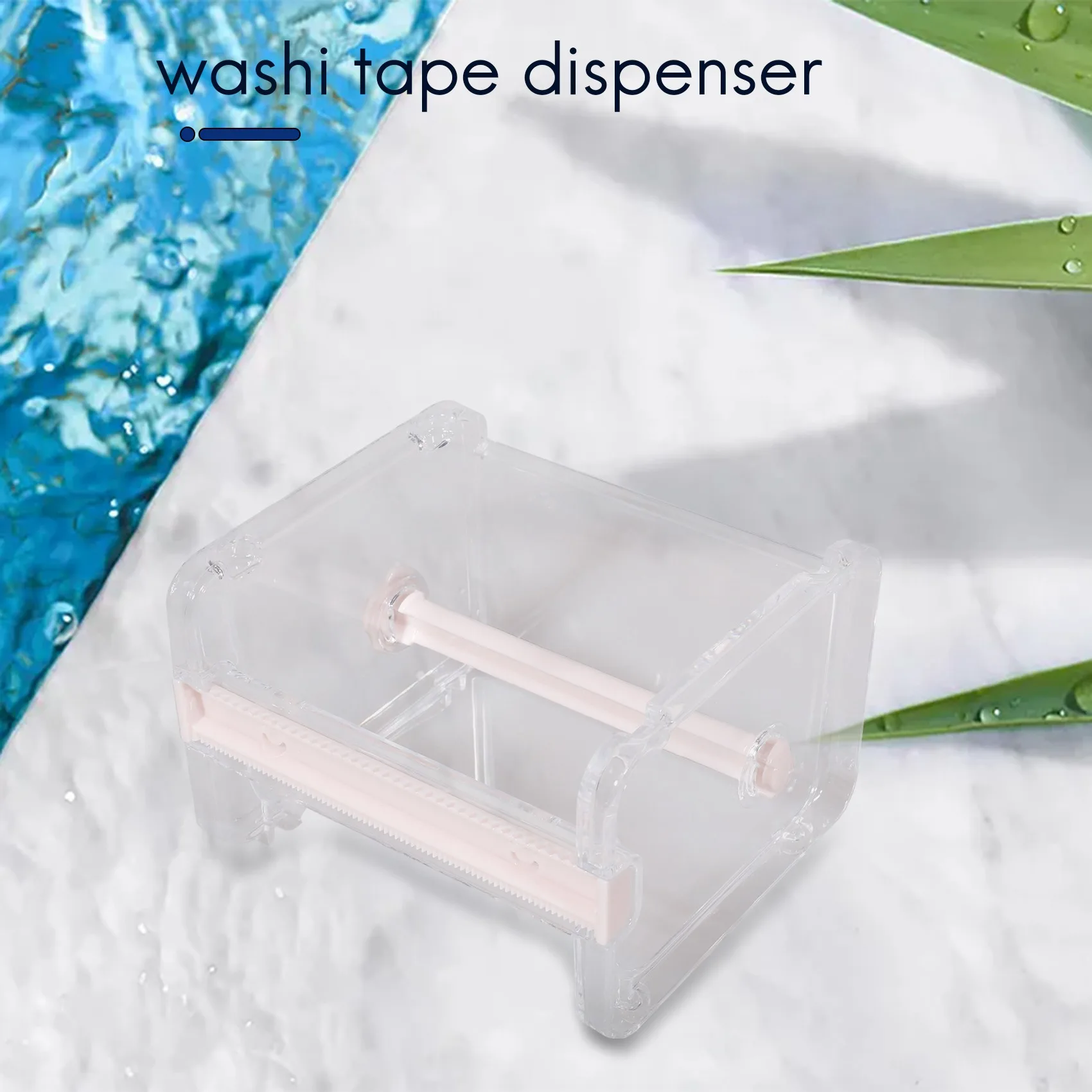 4 Pack Transparant Zichtbaar Desktop Multi Washi Plakband Dispenser,Tape Cutter, Roltape Houder