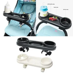 Baby Stroller Dinner Table Tray Universal Kids Pushchair Self-feeding Dinner Snack Tray with Cup Holder Pram Accessories Plate