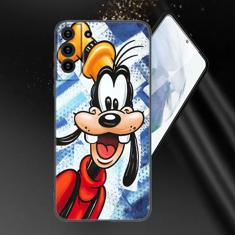 Simpatica custodia per telefono Goofy Pluto divertente per Samsung Galaxy S23 S21 S20 FE S24 S22 Ultra S10E S10 S9 S8 Plus Cover in Silicone nero