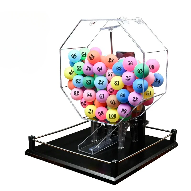 Black ball shaker Manual lottery machine Two-color  happy 8 lucky turntable l box