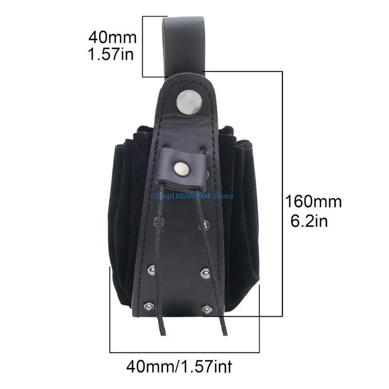 N7YF Draw String mittelalterlicher Cosplay -Münzbeutel, mittelalterliche Leder -Seitenbeutel für Themenpartys