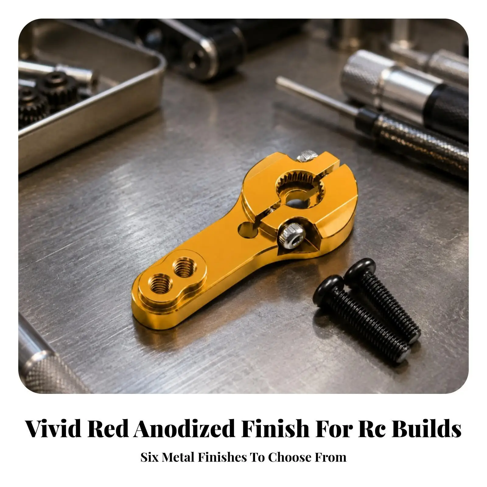RC Steering Servo Lever 25T Aluminum Arm Twin Hole Adjustable with Secure Locking Screw