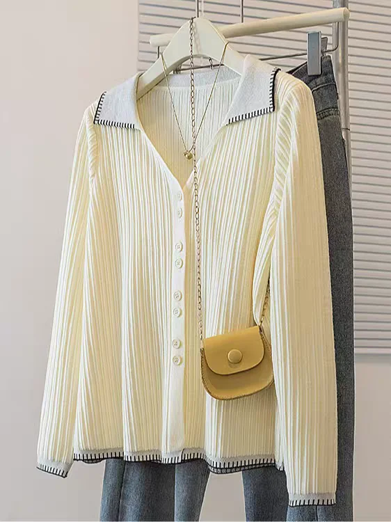 

Ультра утягивающий вязаный костюм irt Small Fraance Sle с вертикальным воротником в полоску 0, 70 см, код размера, длина 62 для женщин