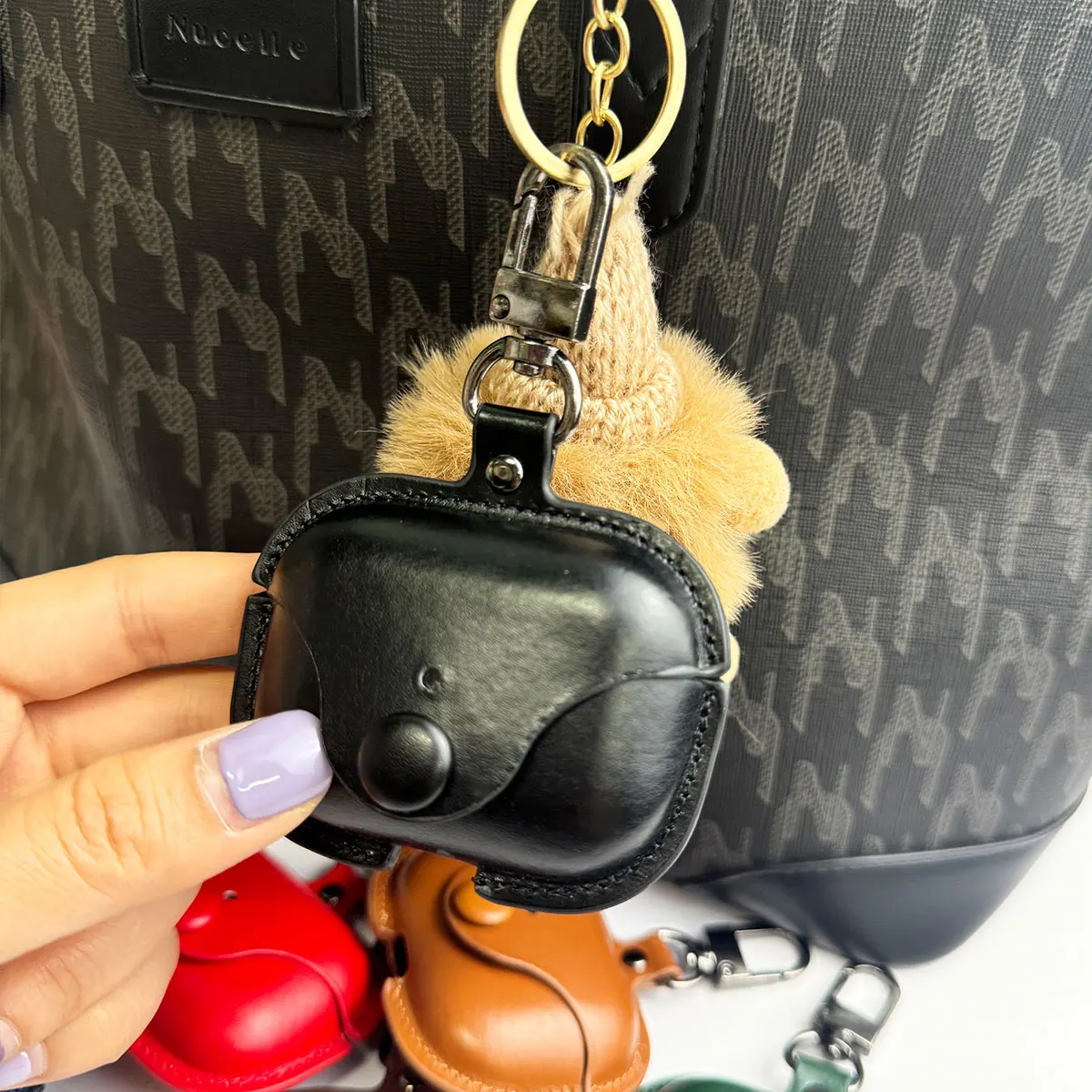 Luxury Classic Business Retro Button PU Leather Case for AirPods Pro 1/2/3 Series Cover - view 6