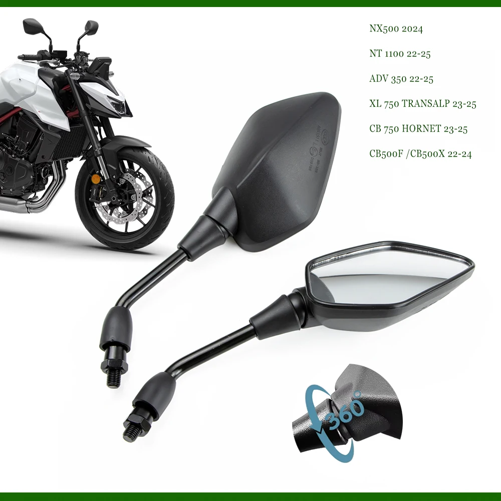 Specchietti Retrovisori Laterali per Moto Honda CB750 Hornet XL750 TRANSALP NT1100 CB500F CB500X NX500 ADV350